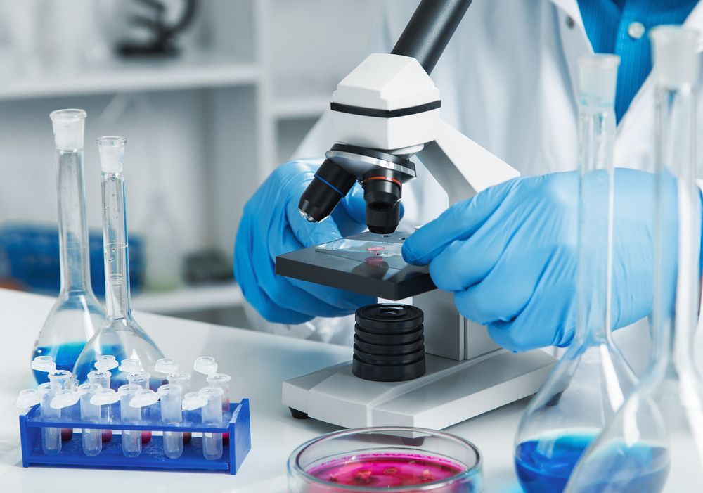 Analytical instruments in a quality lab