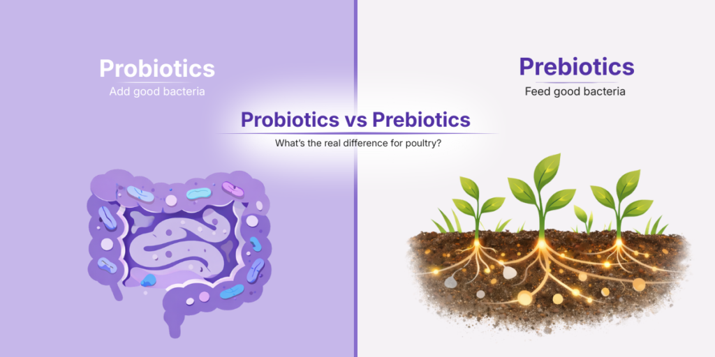 Probiotics vs. Prebiotics: What’s the Real Difference for Poultry?